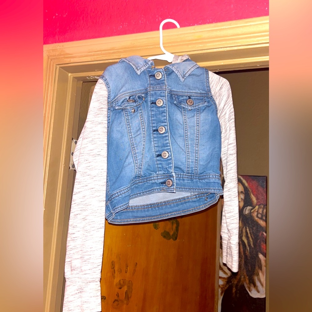 Girls cat Jean jacket